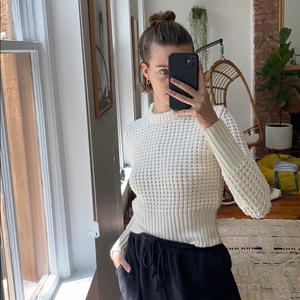 Acne Studios Cream Knit Sweater